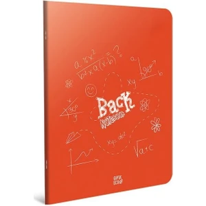 Back A4 Plastik Kapak Dikişli Kareli Defter 60 Yaprak