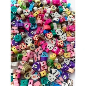 Kezban Tekstil 25 Adet Polimer Kil Fimo Karışık Cupcake,pasta,dondurma Figür Boncuk,takı Yapımı