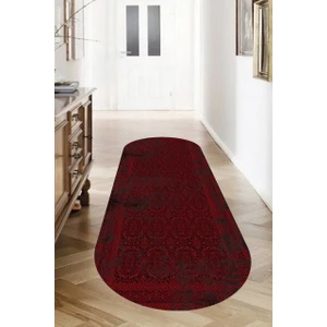 Cappio Halı Cappio Vintage Kırmızı Oval Halı (Makine'de Yıkanabilir)
