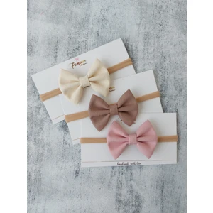 Pempem Bandana Kız Bebek Fiyonk Bandana 3 Li Set
