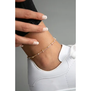 Elika Silver Kadın Dorika Top Detaylı 3 Renk 925 Ayar Gümüş Halhal