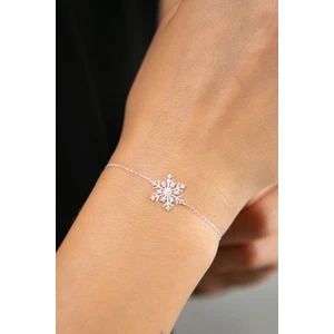 Elika Silver Kadın Kar Tanesi Model 925 Ayar Gümüş Bileklik