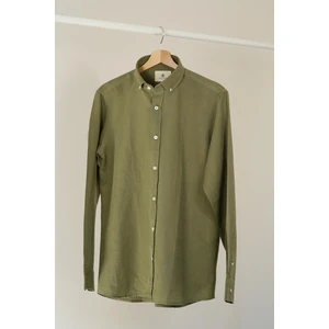 Adam Boxes Slim Fit Düğmeli Yaka Gömlek Neo-Epherest Haki