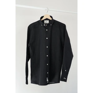 Adam Boxes Slim Fit Düğmeli Yaka Gömlek Neo-Epherest Siyah