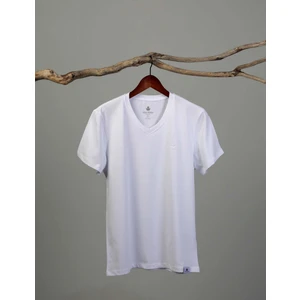 Adam Boxes Erkek V Yaka T-Shirt Neo-Alpes Beyaz