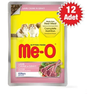 Me-O Pouch Kuzu Etli Jöle Içinde Yavru Kedi Konservesi 80 gr - 12 Adet