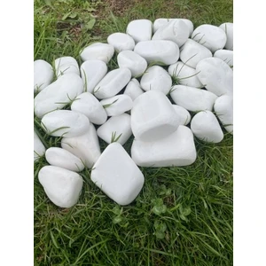 Beyaz Dolomit Taş 5 kg 4-8 cm Peyzaj Taşı Dekoratif Akvaryum Bahçe Süs Taşları Saksı Taşı