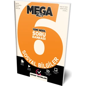 Cevap Yayınları 6.Sınıf Mega 6 Sosyal Bilgiler Soru Bankası