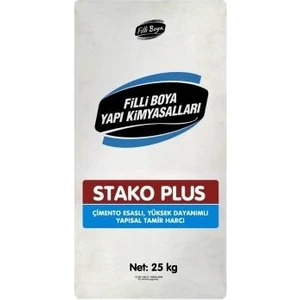 Filli Boya Stako Plus Tamir Harcı 25 kg Çimento Grisi