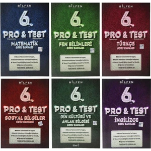 Bilfen Yayınları 6. Sınıf Pro & Test Yeni Nesil Soru Bankası Seti 6 Kitap