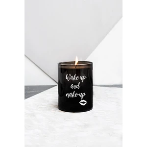 Lyn Home & Decor Wake Up Make Büyük Boy Vanilyalı Siyah Bardak Mum