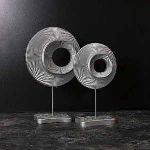 Vip Sanat 2'li Şık Dekoratif Halka Biblo