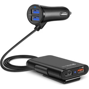 Guangdong Spirit Evrensel 4 Port Usb Araç Şarj Cihazı Ön Koltuk Arka Koltuk Qc3.0 Hızlı Şarj Usb Adaptörü Araç Şarj Cihazı Için Usb Hızlı Şarj Cihazı Cihaz Hızlı Şarj (Yurt Dışından)