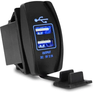 Guangdong Spirit 3.1A Suya Dayanıklı Çift Usb Bağlantı Noktası Şarj Soketi Çıkışı 12V Motosiklet Arabası Için Led - Intl (Yurt Dışından)