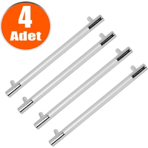 BADEM10 - Hitit Çekmece Dolap Kulpu 128 mm Mat Krom Kulp 4 Adet