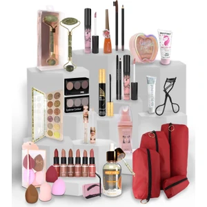 30 Parça Sonbahar Makyaj Seti Esmer Ten Renk Tonu ile Profesyonel Kullanım için Özel