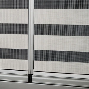 Ölçüye Özel Açık Krem Bambu Cam Balkon ve Sürgülü Cam Perdesi - Yapıştırmalı Zebra Perde VH2713
