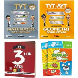 Metin Yayınları TYT Matematik + TYT AYT Geometri +Oscar TYT 3'lü Deneme + Matematik Tad Deneme