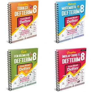 Arı Yayıncılık 8.Sınıf Defter Set Türkçe Matematik Fen Sosyal Defter