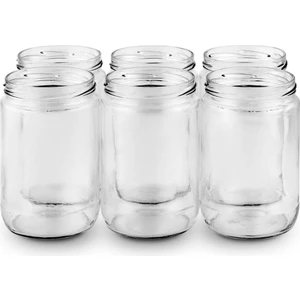 6'lı Kapaksız 660 ml Cam Kavanoz