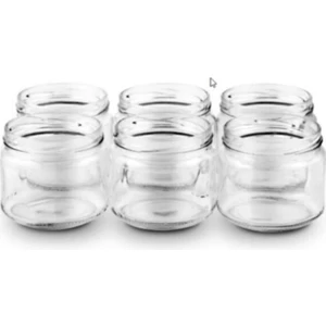 6'lı 300 ml Kapaksız Cam Kavanoz