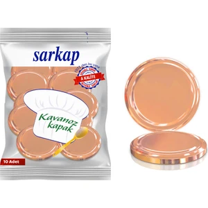 Hijyenik Paketli 10 Adet Kavanoz Kapağı - Bronz - 82mm