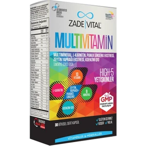 Zade Vital Multivitamin Takviye Edici Gıda 30 Bitkisel Kapsül