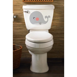 Sevimli Balina Figürlü Banyo Klozet Kapağı Sticker