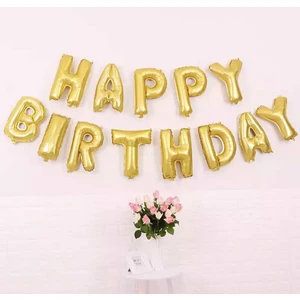 Le Mabelle Gold Happy Birthday Balon Set