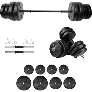 45 kg Dambıl Seti & Halter Seti Ağırlık Fitness Seti