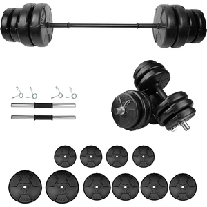 55 kg Dambıl Seti & Halter Seti Ağırlık Fitness Seti