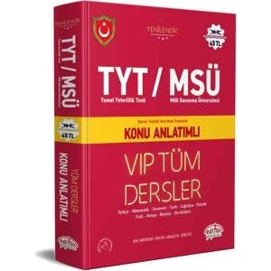 Editör Yayınları TYT MSÜ Tüm Dersler Konu Anlatımlı
