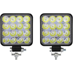 ZAUSS 2 Adet 16 LED Kare Lamba Off Road Traktör Tekne (110 x 110 Mm)