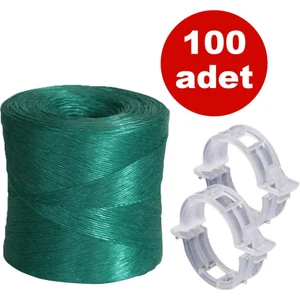 Harman Sera Plastik Sera Ipi  Bitki Klipsi Paketi Şeffaf Domates Klipsi (Tüm Bitkiler Ile Uyumlu Klips) 100 Adet