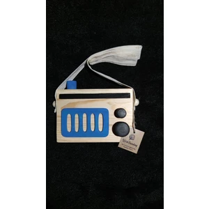 Retro Ahşap Dekoratif Radyo - Mavi