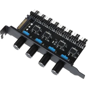 8 kanal 4 pin PC fan çoklayıcı düğmeli hız kontrol cihazı