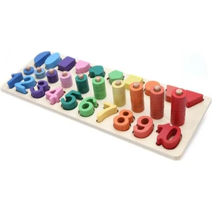 Hambag Ahşap Matematik Öğretici Puzzle - Sayılar Şekiller Puzzle