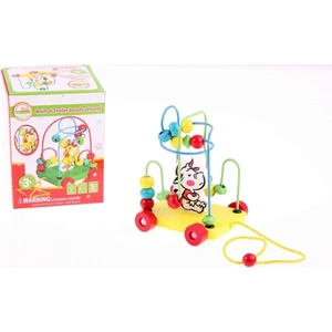 Wooden Toys Doğal Ahşap Eğitici Oyuncak Tel Koordinasyon Tekerli Çekçek