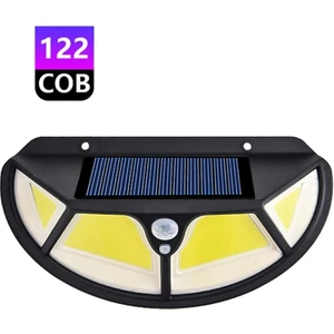 122 Ledli Solar Güneş Enerjili Bahçe Lambası Hareket Sensörlü Şarj Olabilen Cob Led Oval