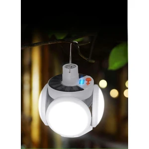 Solar Güneş Enerji Ve Usb Sarjlı 5 Kanatlı Bahçe Aydınlatma Led Askılı Pratik Kamp Lamba