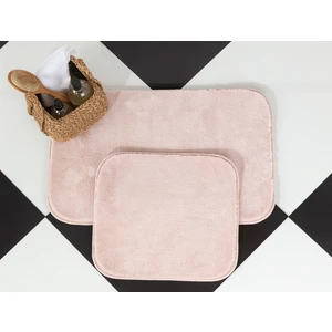 Madame Coco Carol 2'li Banyo Paspası  Pudra  50 x 80 cm + 45 x 50 cm