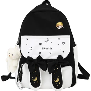 Büyük Kapasiteli Grafiti Desenli Okul Sırt Çantası (Yurt Dışından)