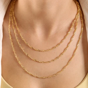 Sembol Gold 14 Ayar Altın 55 cm Singapur Zincir 3.0 mm