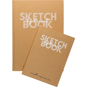 Academy Ciltli A5 Kraft Sketch Pad 96yp 80gr  - Kraft