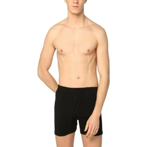 12 Adet Siyah Renk Paçalı Boxer