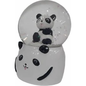 Mini Cam Küre Işıklı Panda Motifli Kar Küresi