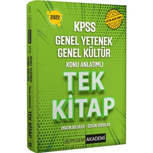 Pegem Akademi Yayıncılık 2022 KPSS Genel Yetenek Genel Kültür Konu Anlatımlı Tek Kitap