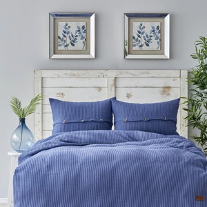 Karaca Home Coline Indigo Çift Kişilik Triko Yatak Örtüsü Seti