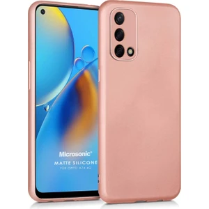 Matte Silicone Oppo A74 4g Kılıf Rose Gold