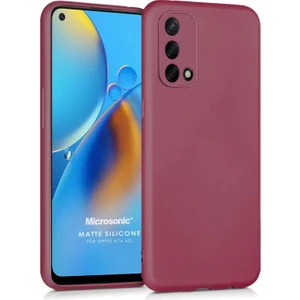 Matte Silicone Oppo A74 4g Kılıf Mor